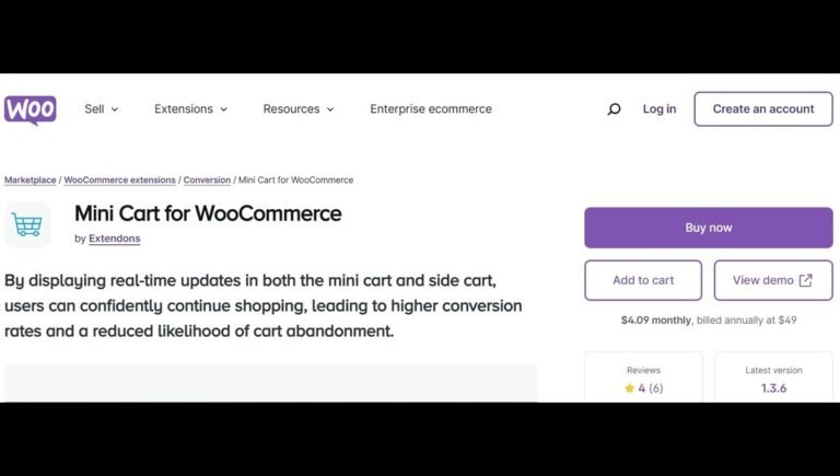 mini cart Woocommerce